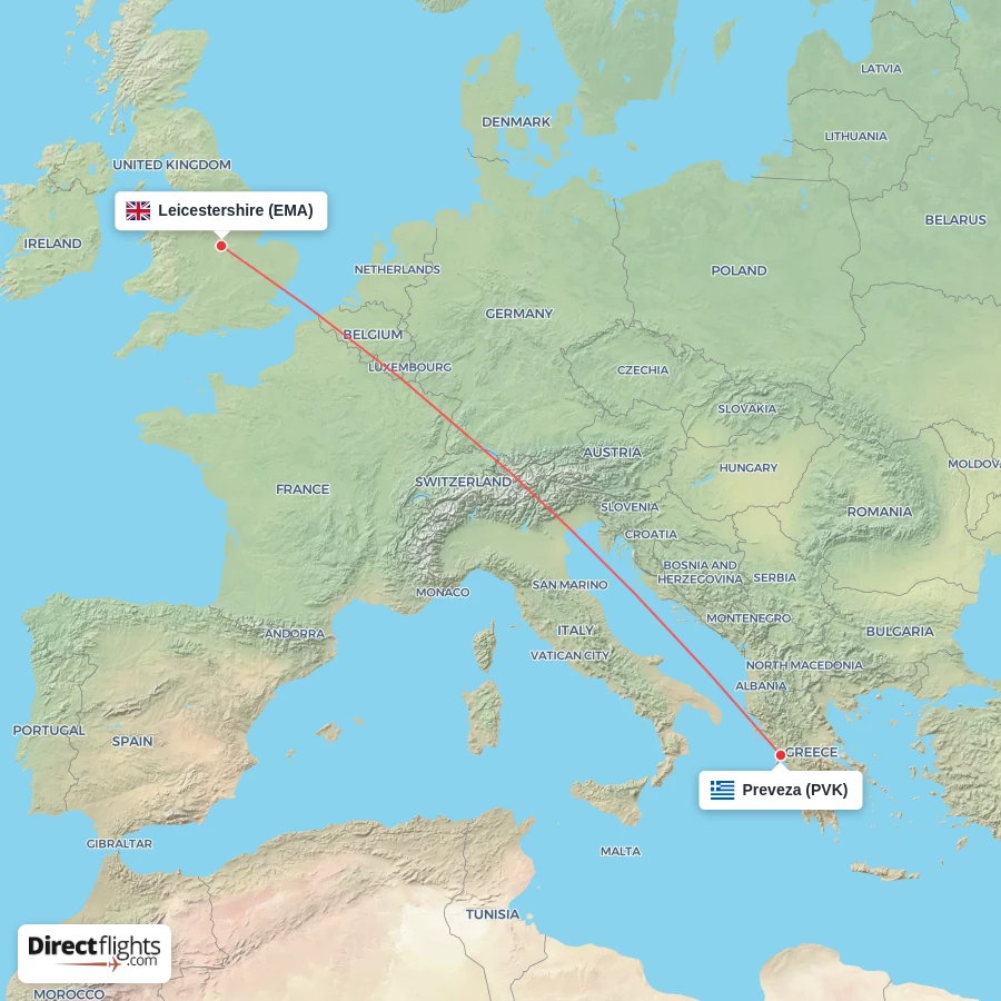 PVK - EMA route map