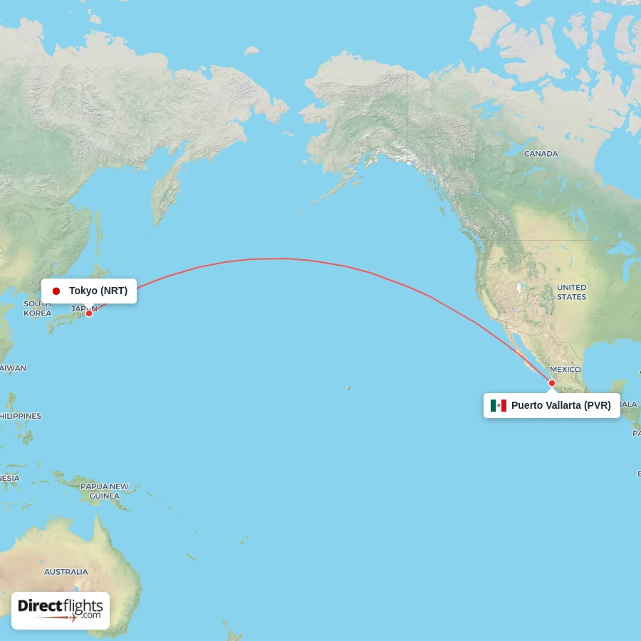 PVR - NRT route map