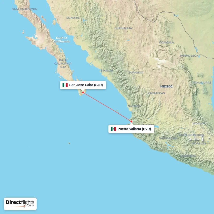 PVR - SJD route map