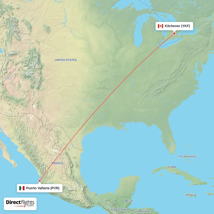 PVR - YKF route map
