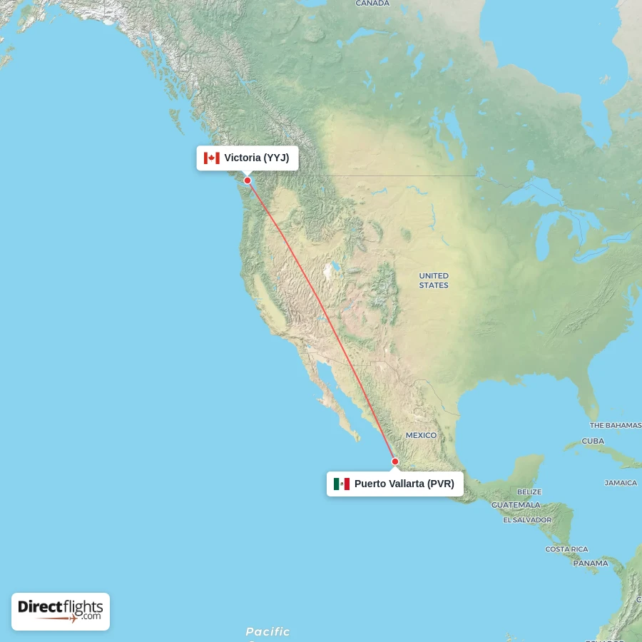 PVR - YYJ route map