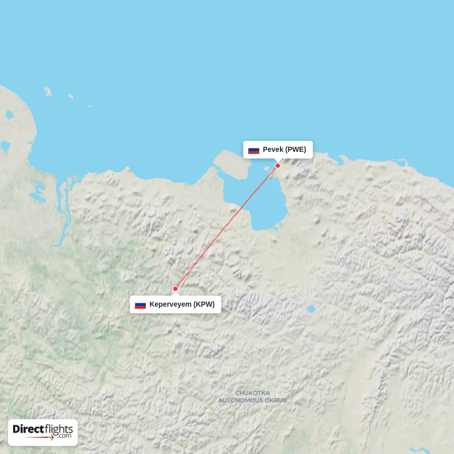 PWE - KPW route map