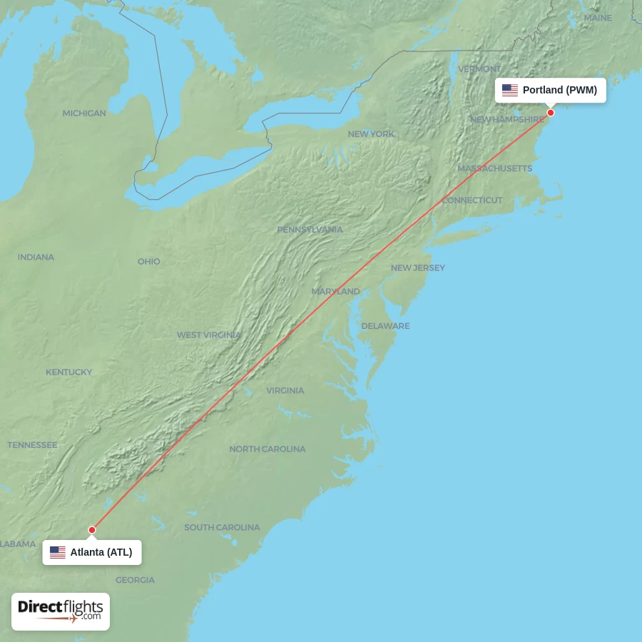 PWM - ATL route map