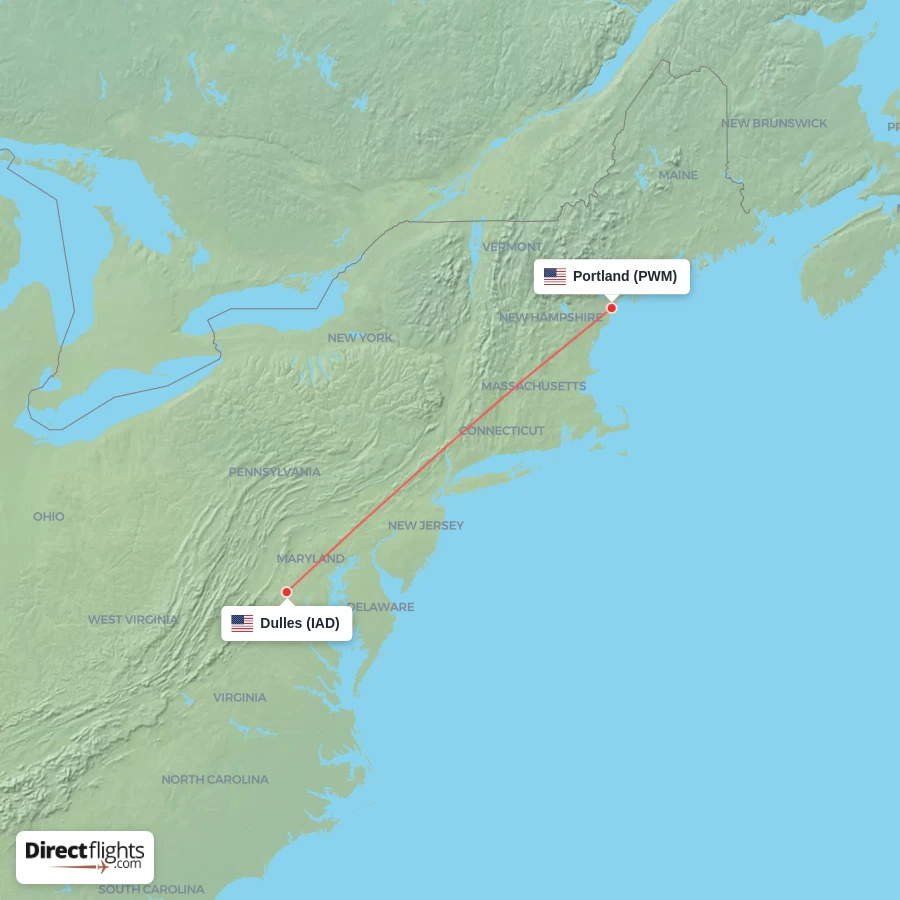 PWM - IAD route map