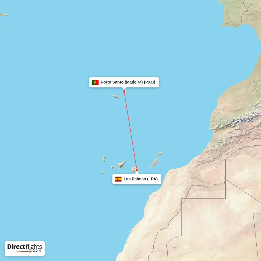 PXO - LPA route map