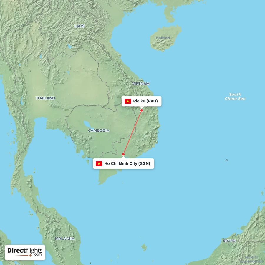 PXU - SGN route map