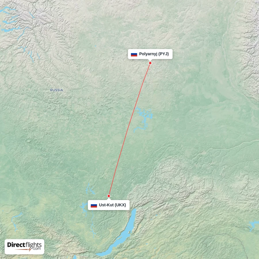 PYJ - UKX route map