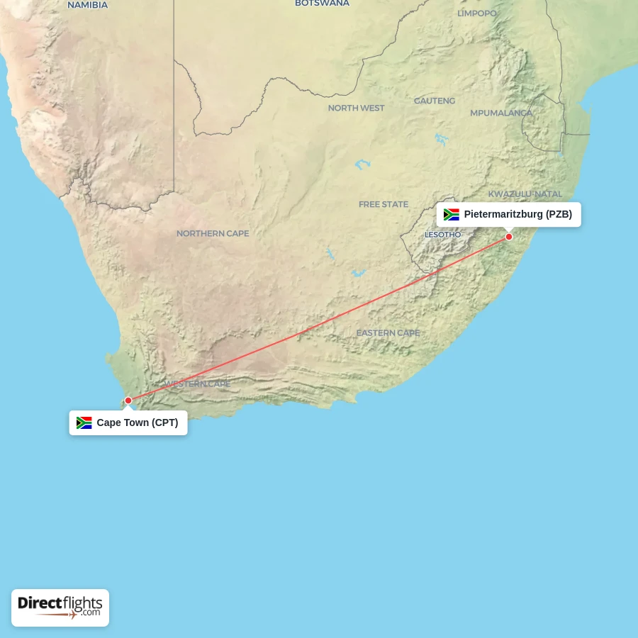 PZB - CPT route map