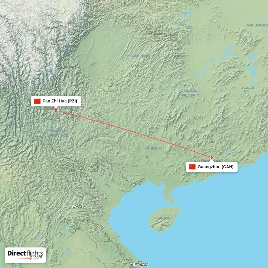 PZI - CAN route map