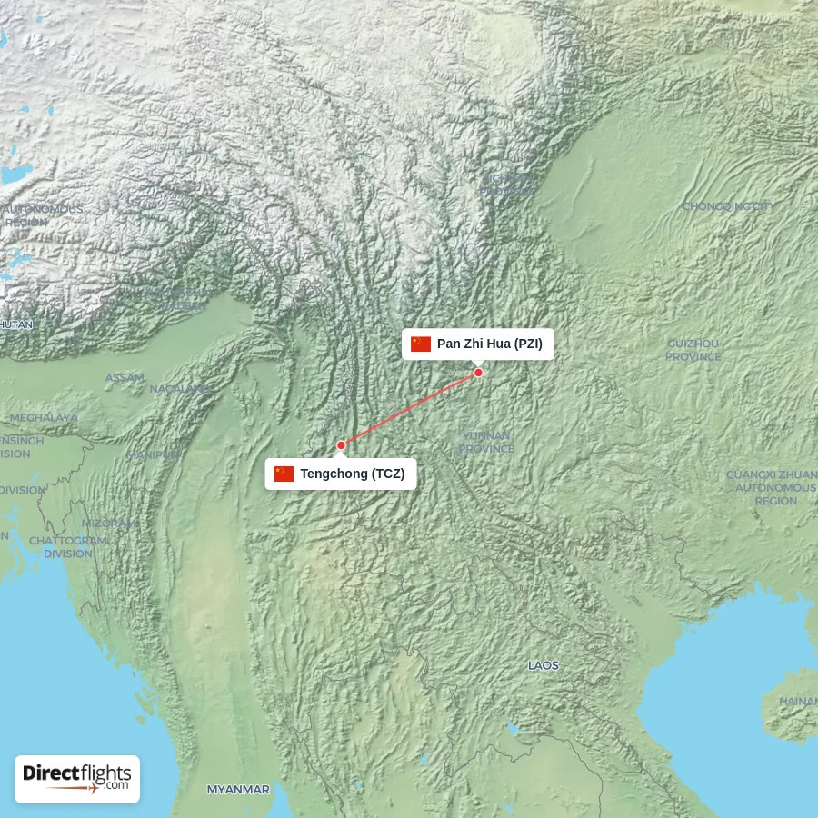 PZI - TCZ route map