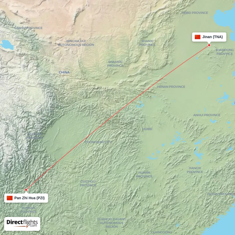 PZI - TNA route map