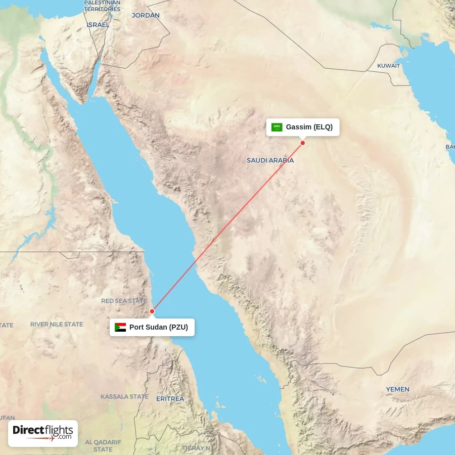 PZU - ELQ route map