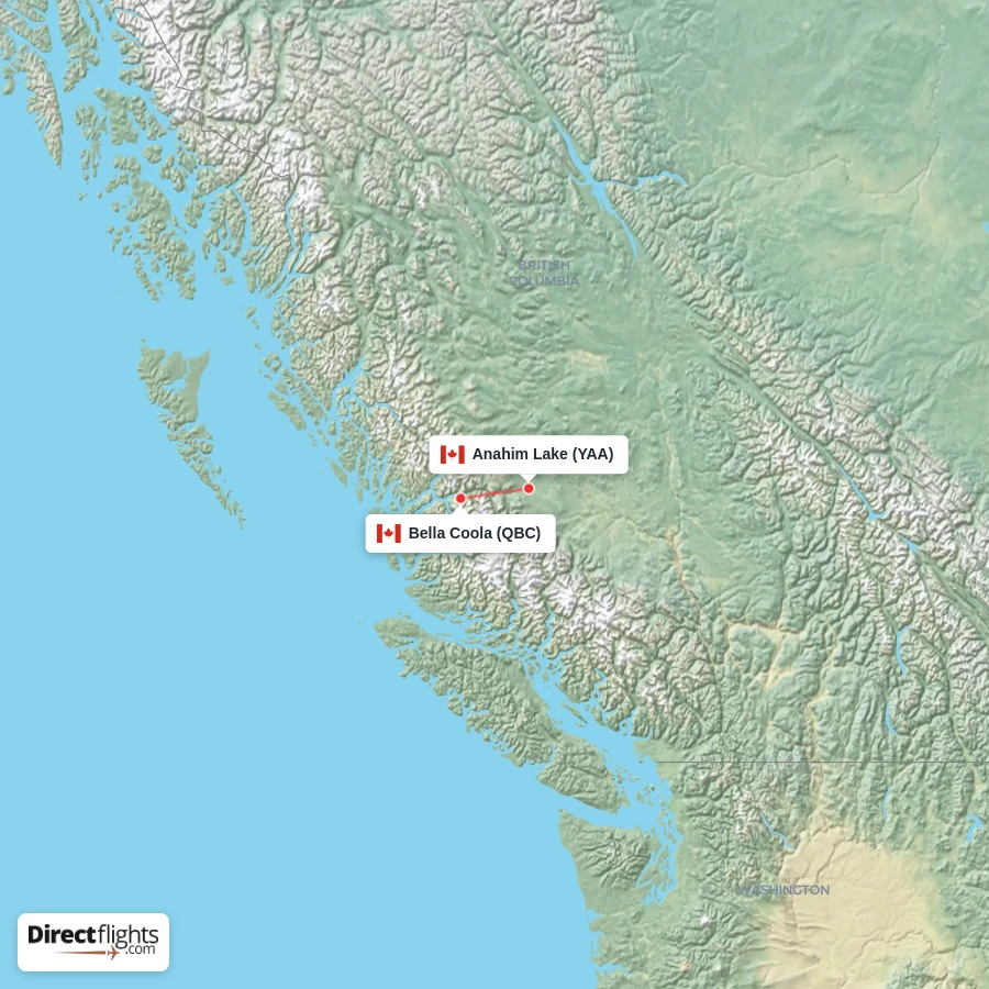 QBC - YAA route map