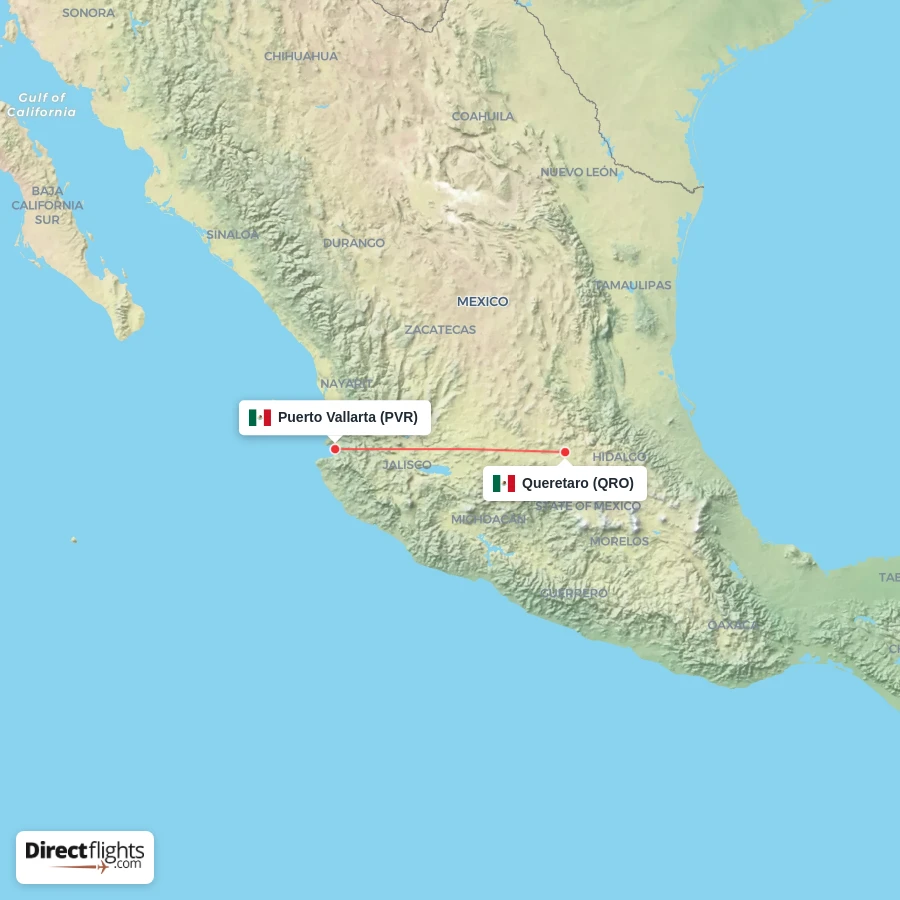 QRO - PVR route map