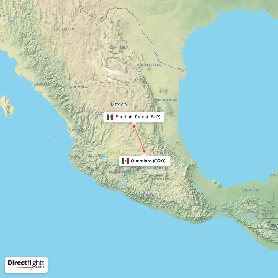 QRO - SLP route map
