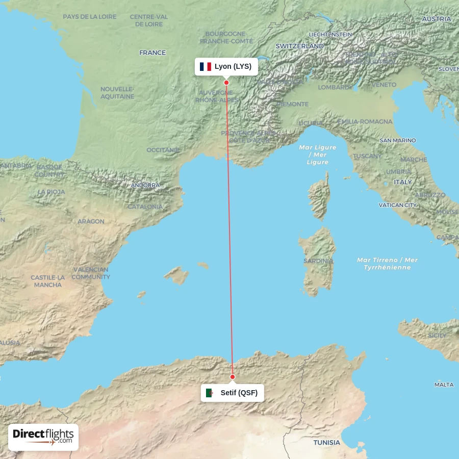 QSF - LYS route map