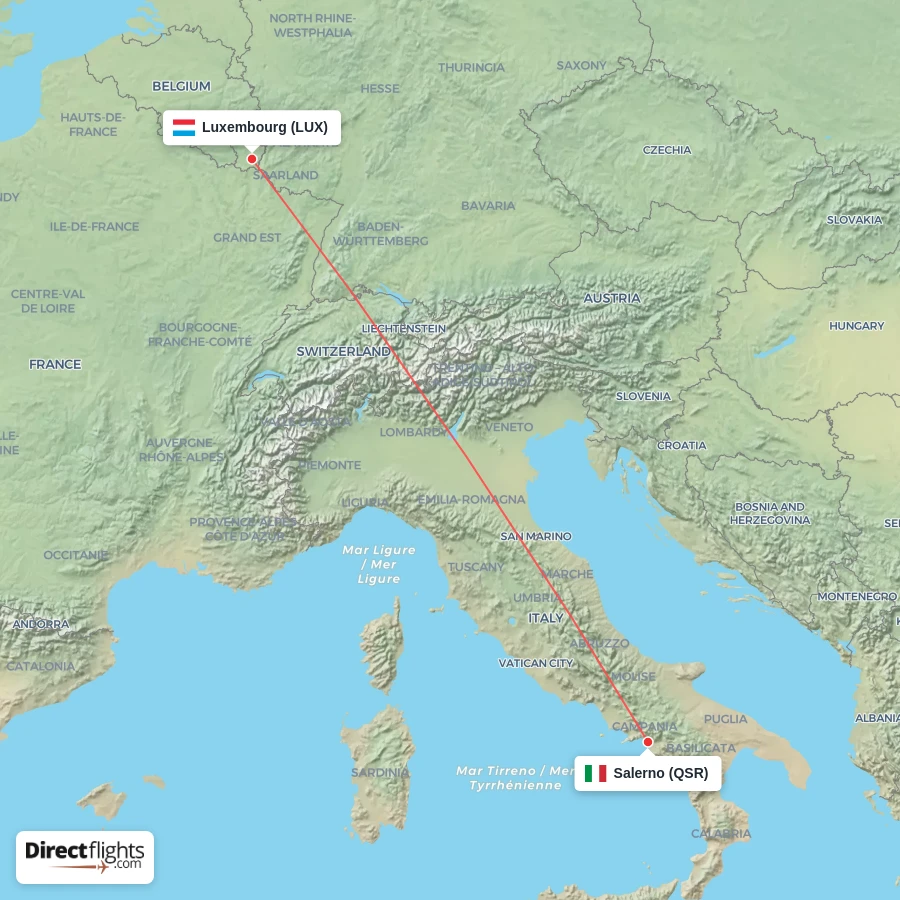 QSR - LUX route map