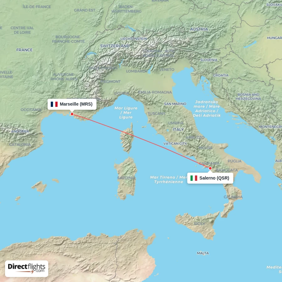 QSR - MRS route map