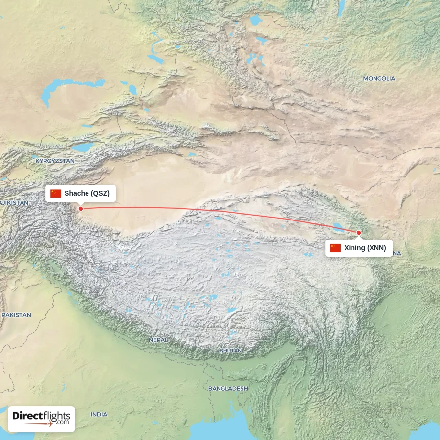 QSZ - XNN route map