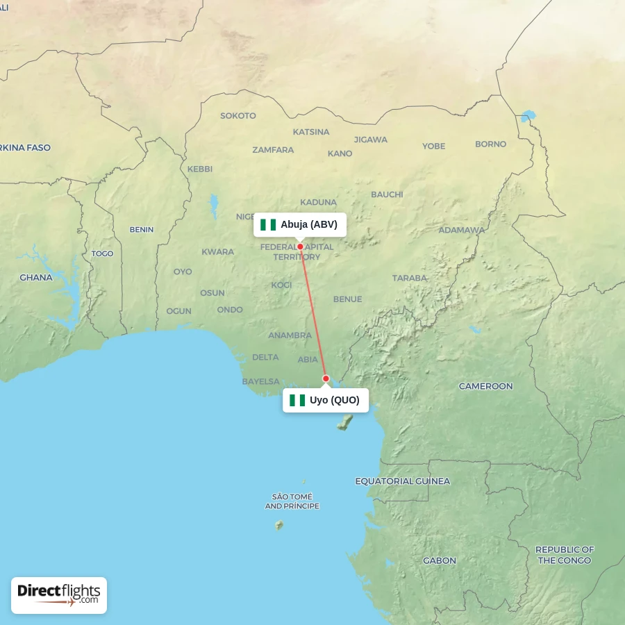 QUO - ABV route map