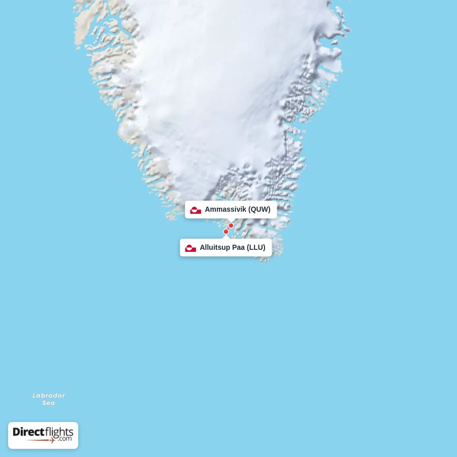 QUW - LLU route map