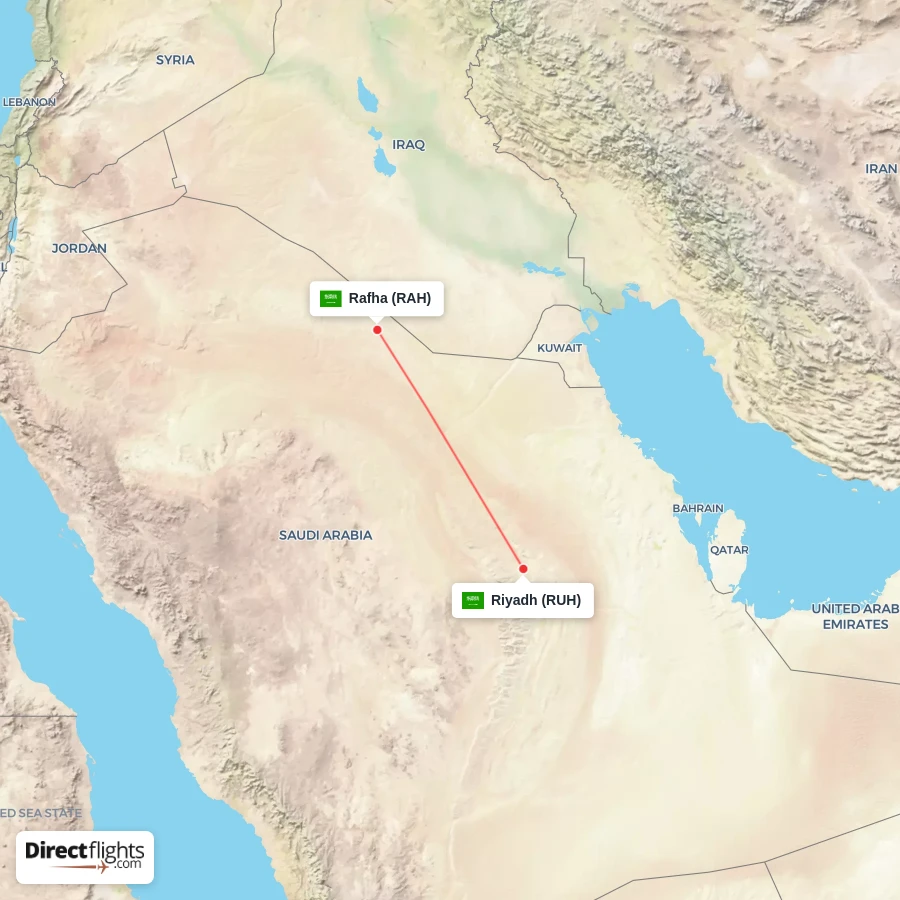 RAH - RUH route map