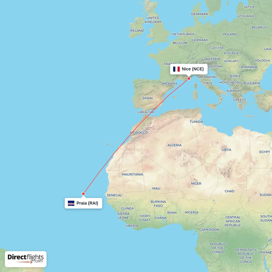 RAI - NCE route map