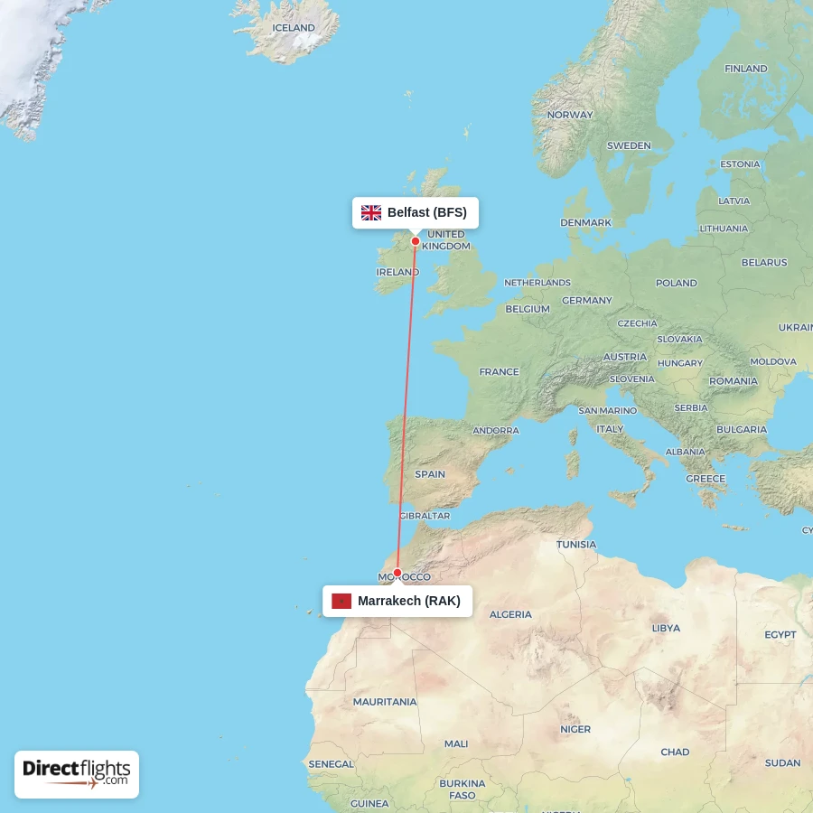 RAK - BFS route map