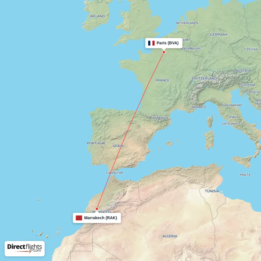 RAK - BVA route map