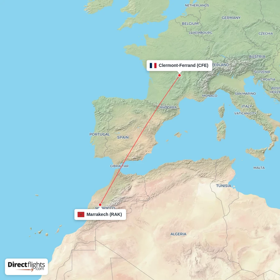 RAK - CFE route map