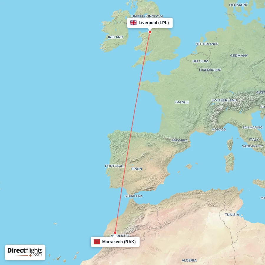 RAK - LPL route map