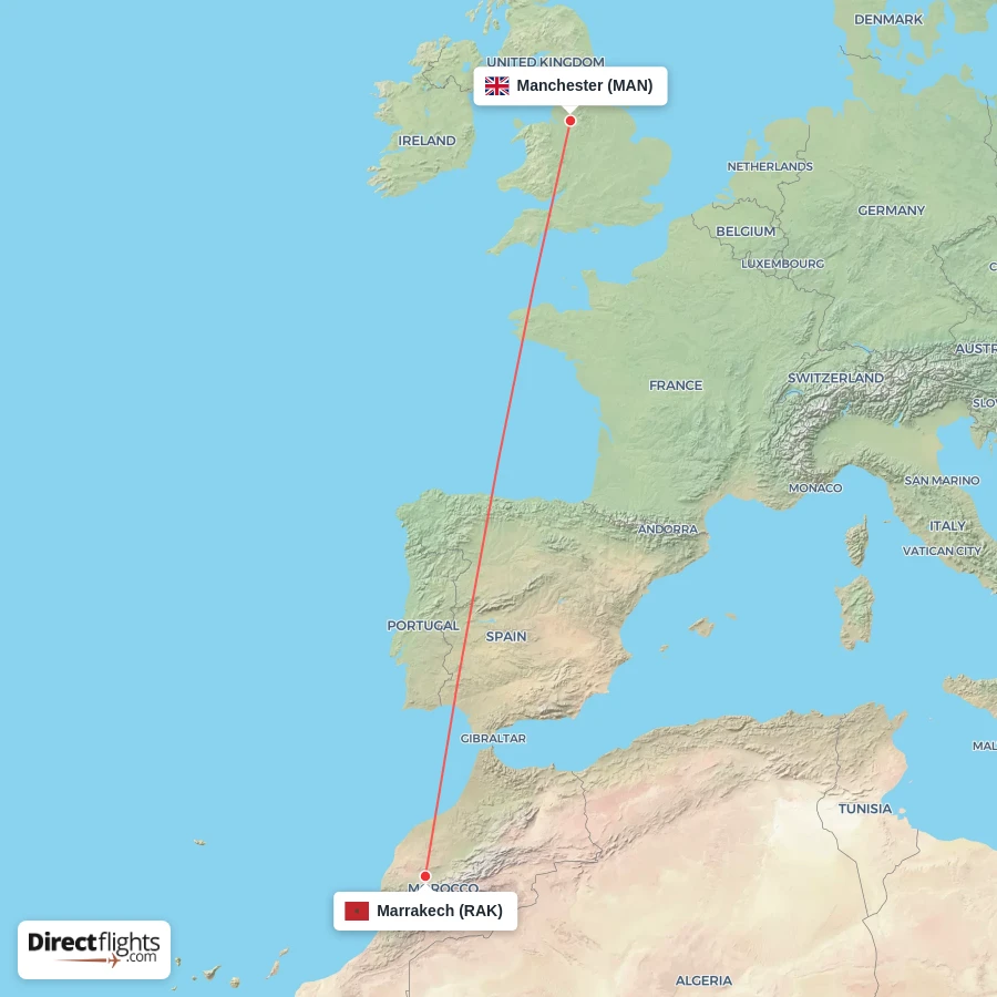 RAK - MAN route map