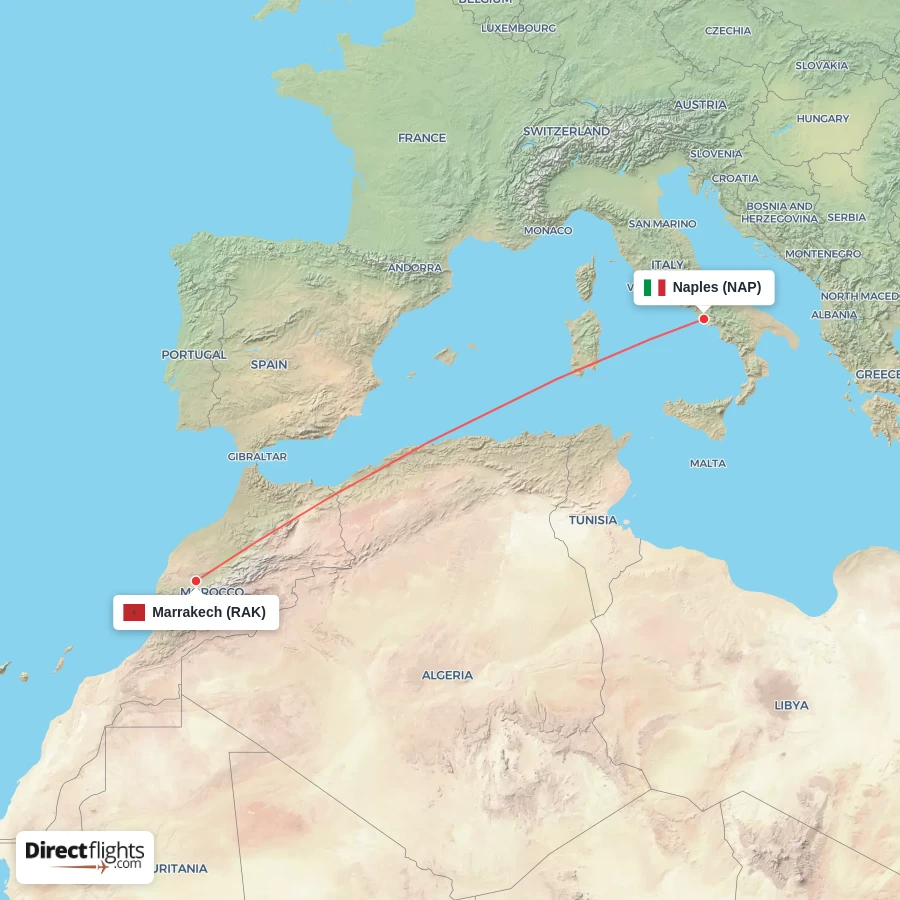 RAK - NAP route map
