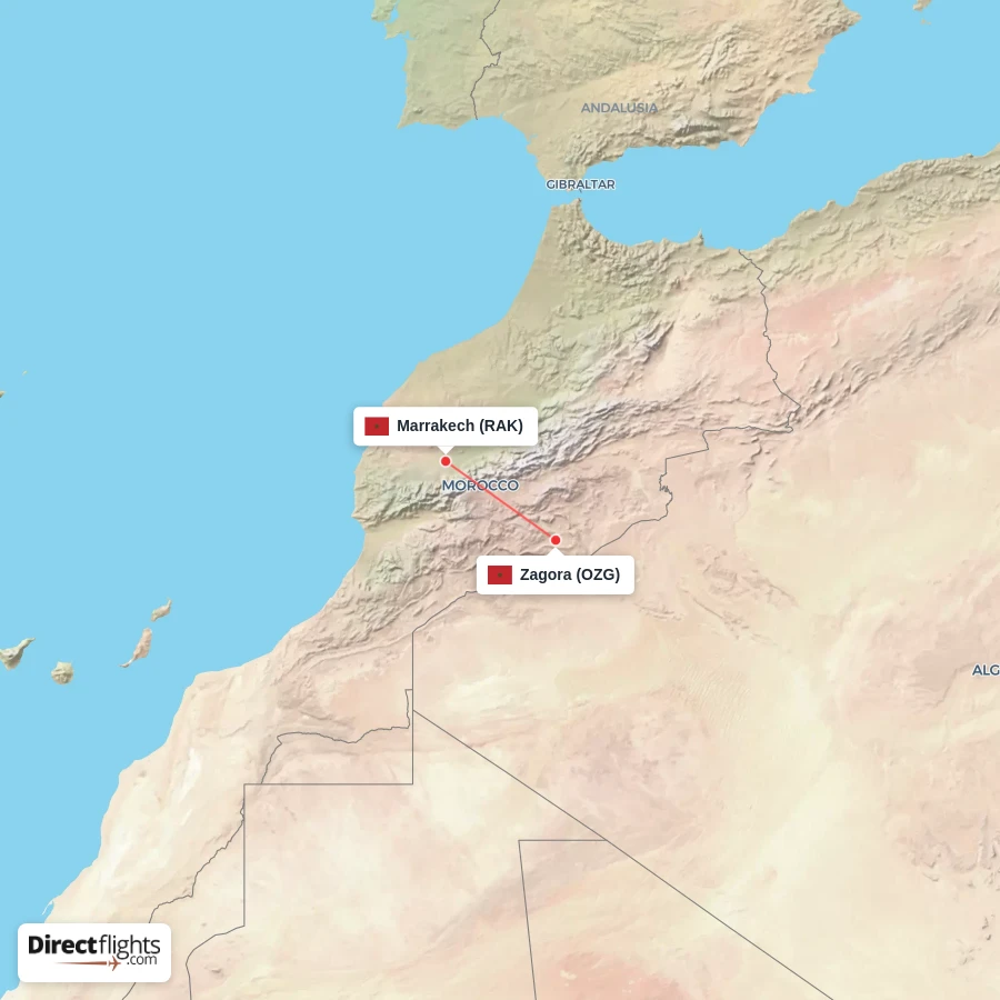 RAK - OZG route map