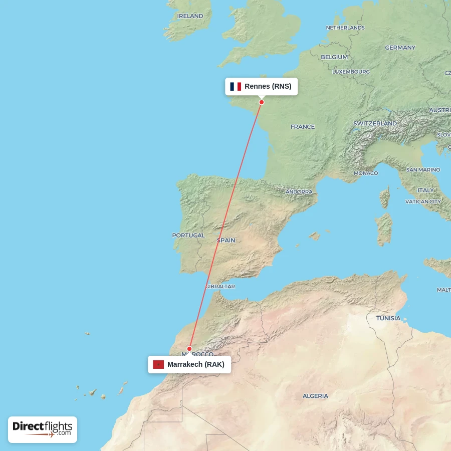 RAK - RNS route map