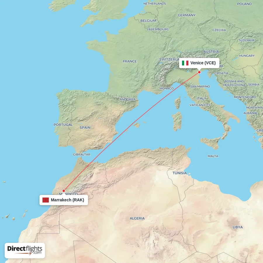 RAK - VCE route map