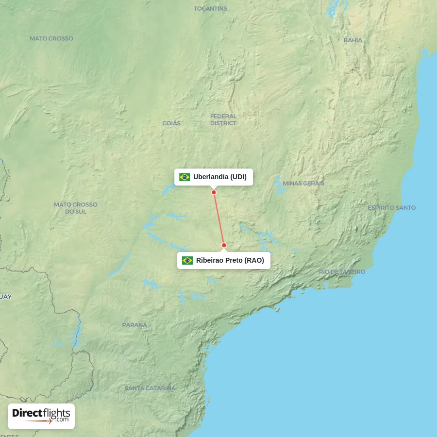 RAO - UDI route map