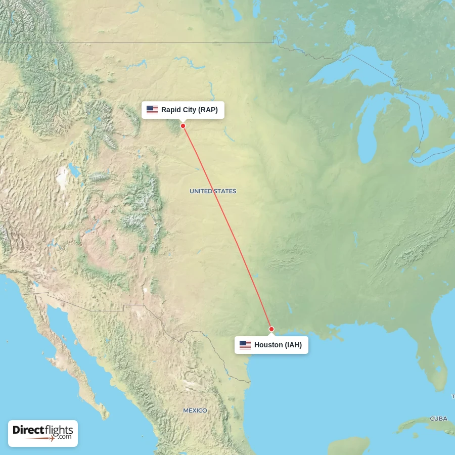RAP - IAH route map