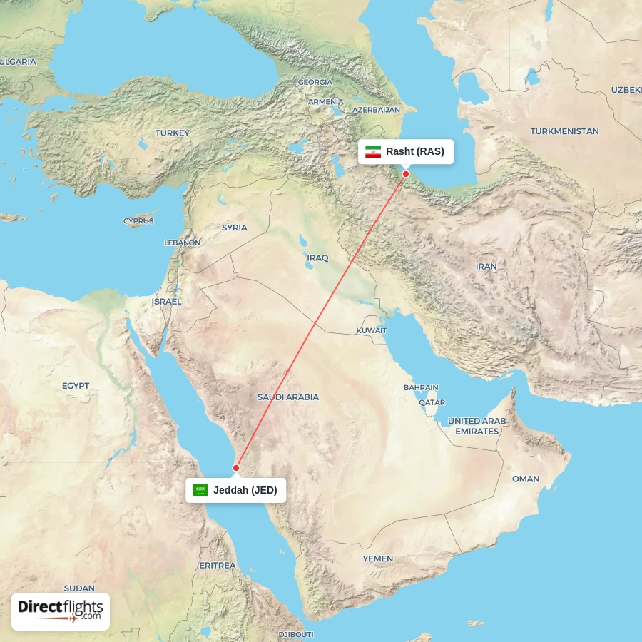 RAS - JED route map