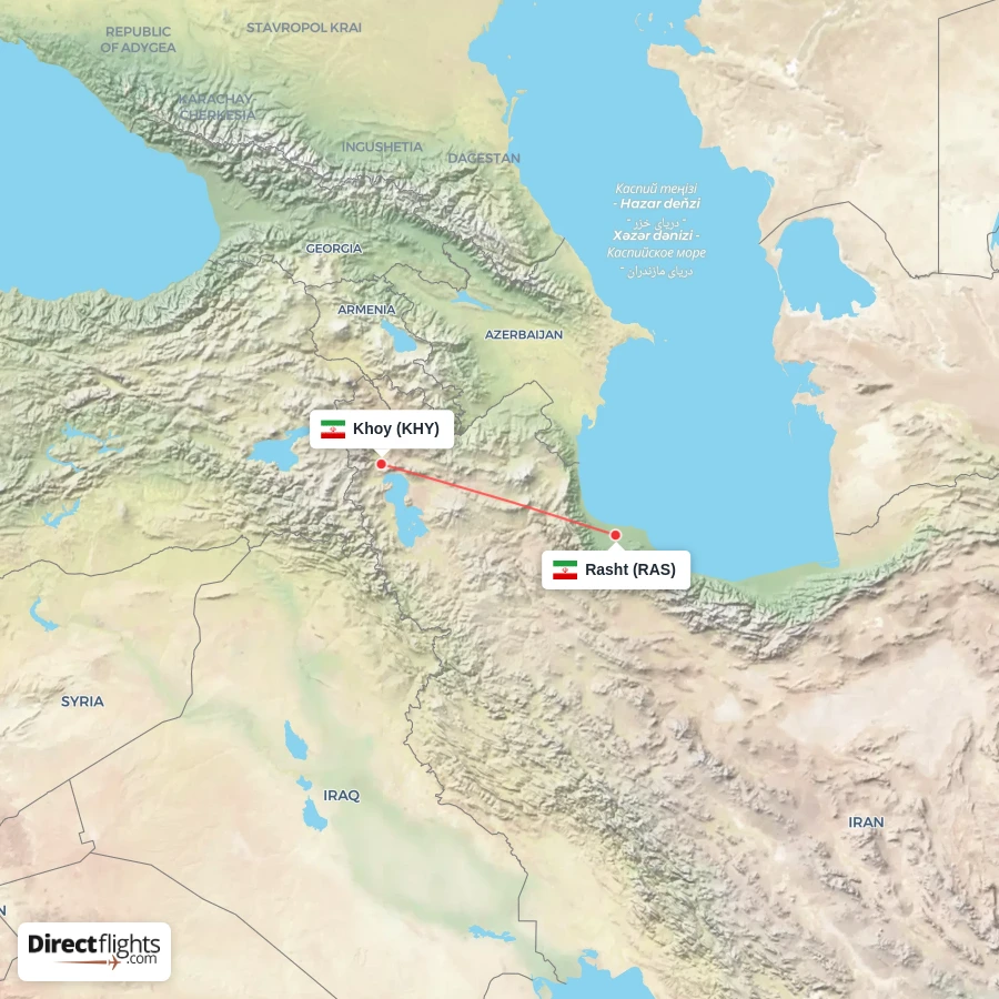 RAS - KHY route map