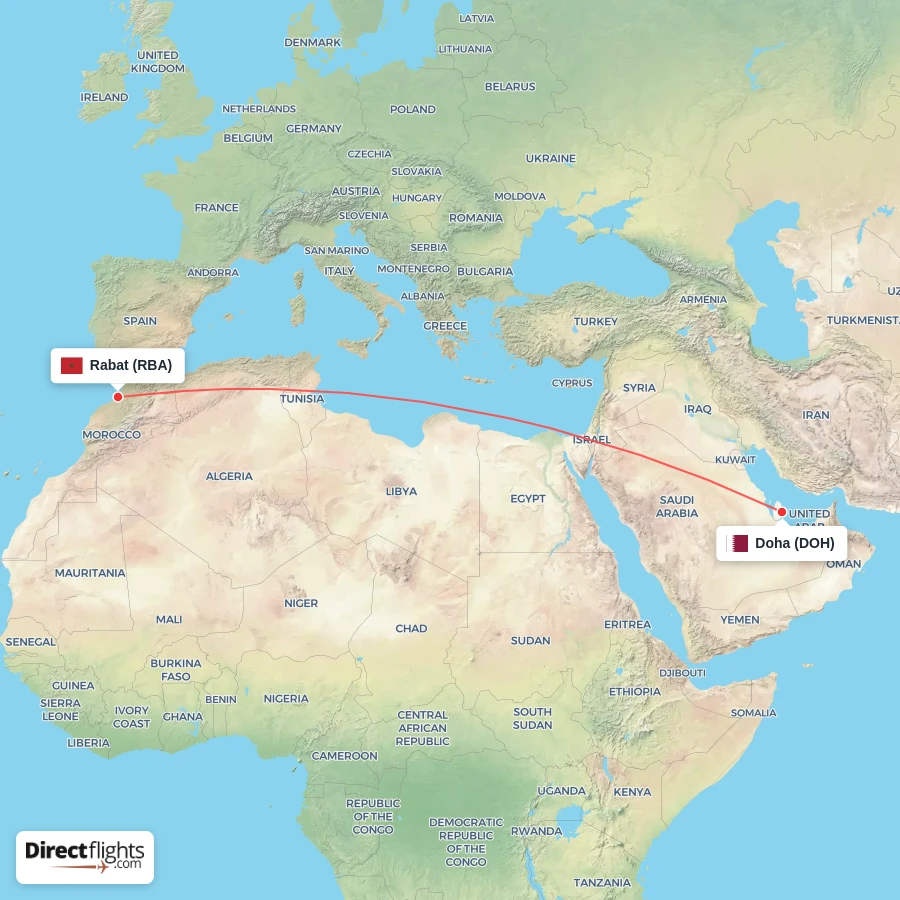 RBA - DOH route map