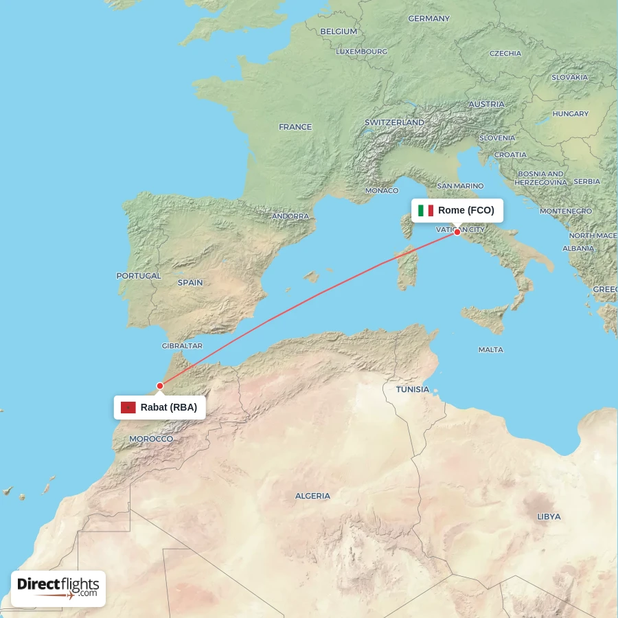 RBA - FCO route map