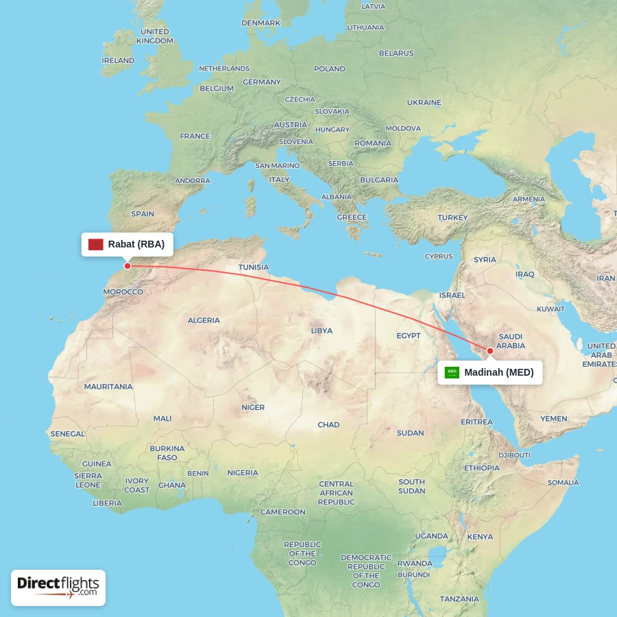 RBA - MED route map