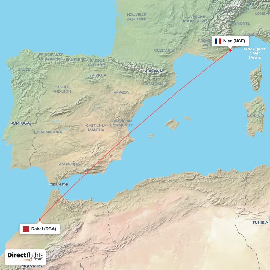 RBA - NCE route map