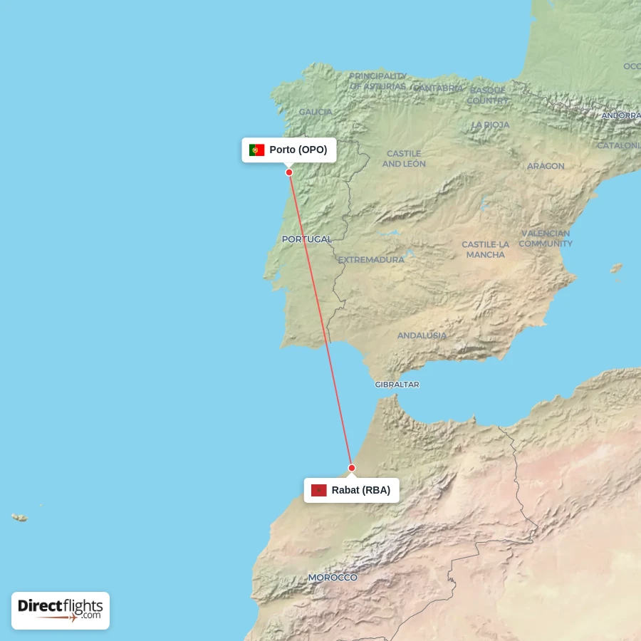 RBA - OPO route map