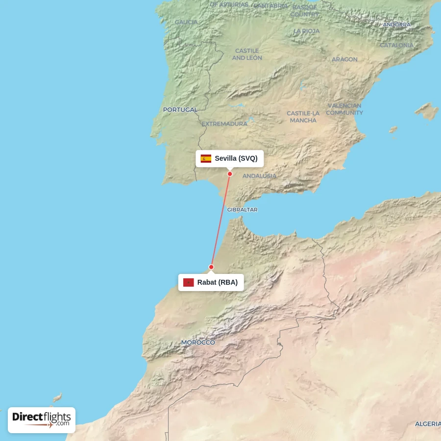 RBA - SVQ route map