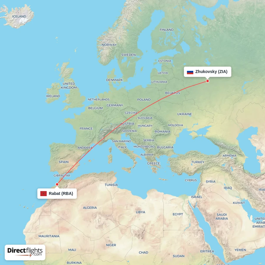 RBA - ZIA route map
