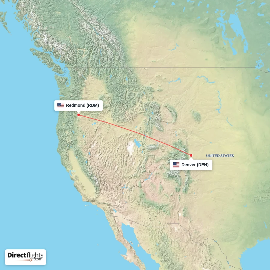 RDM - DEN route map