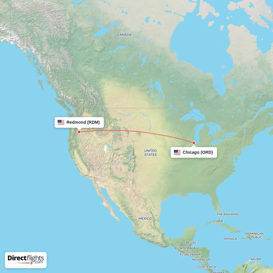 RDM - ORD route map