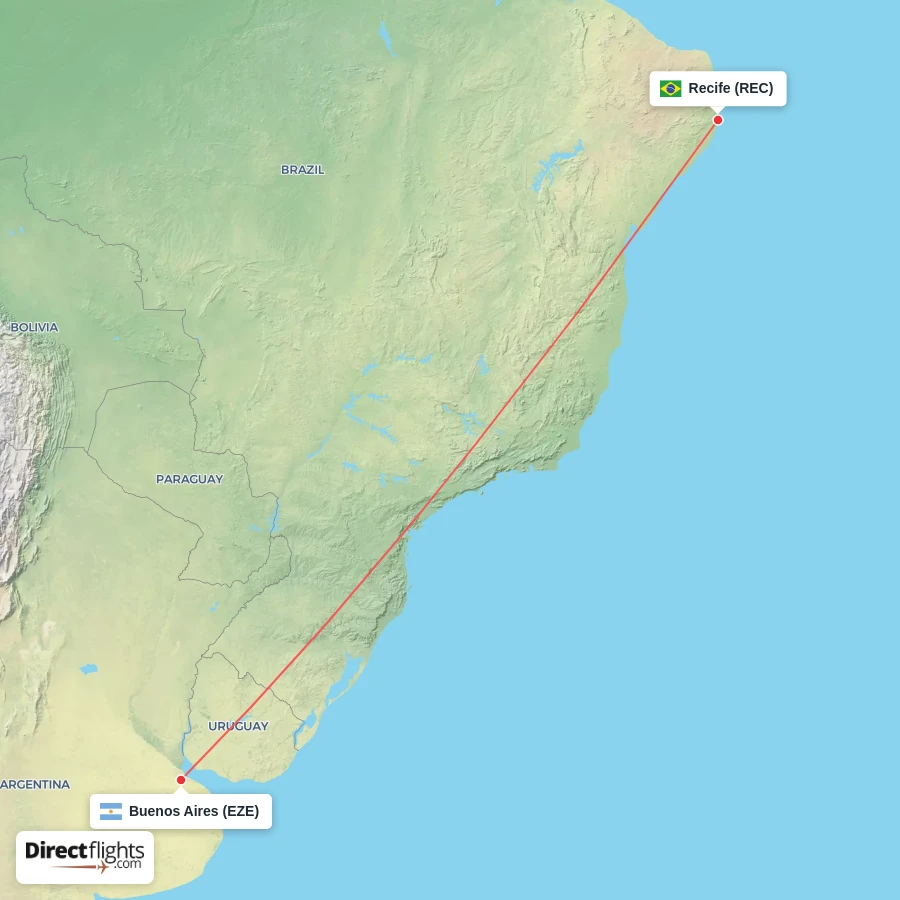 REC - EZE route map
